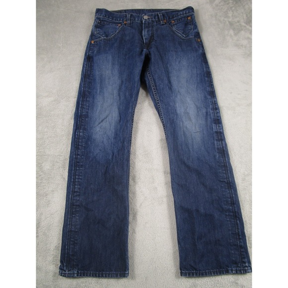 Levis 514 Jeans Mens 32x30 Blue Denim Straight Fit Logo Casual Flap Pockets - Picture 1 of 11